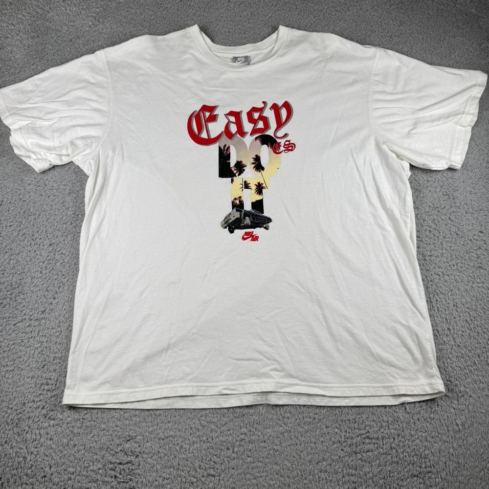 Nike Easy Does It Rap Eazy E Vintage T Shirt Size 2XL Men's White‎ Y2K